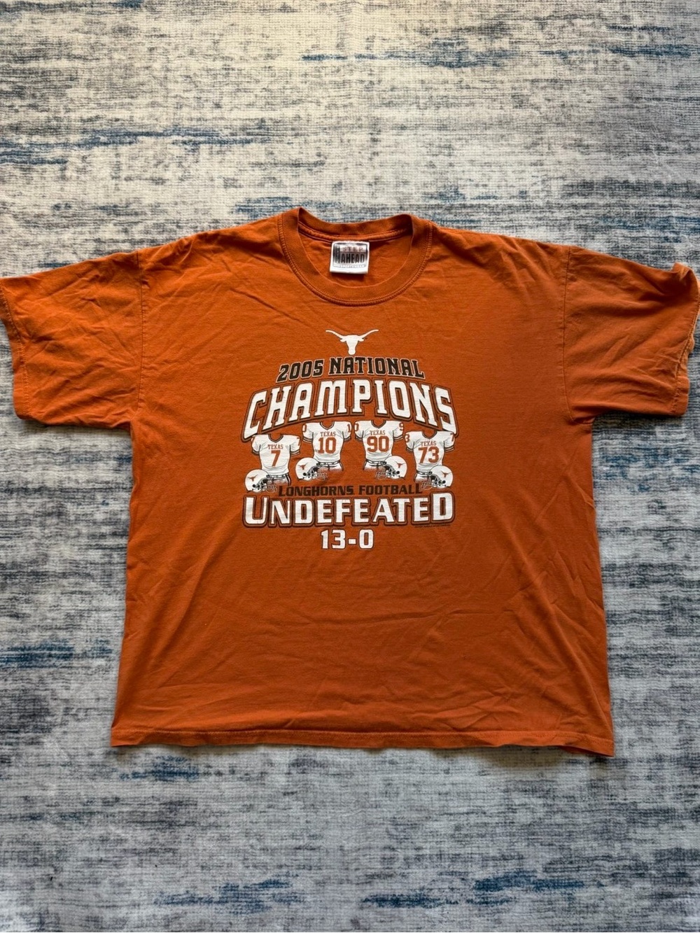 Texas Longhorns 2005 National Champions Orange Graphic T-Shirt